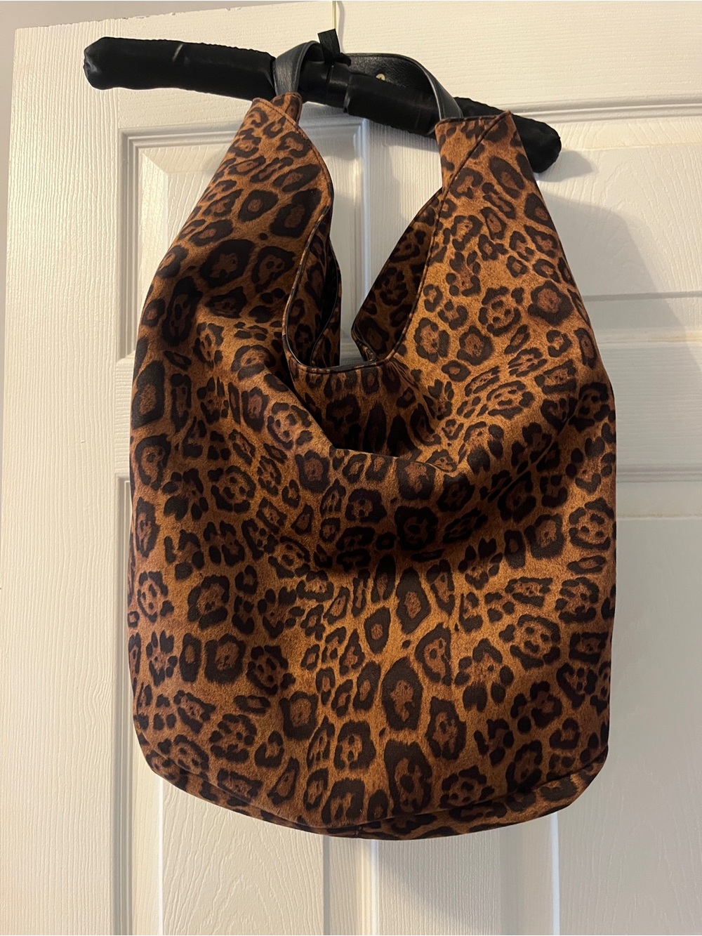 Jessica Simpson massive leopard slouchy hobo bag